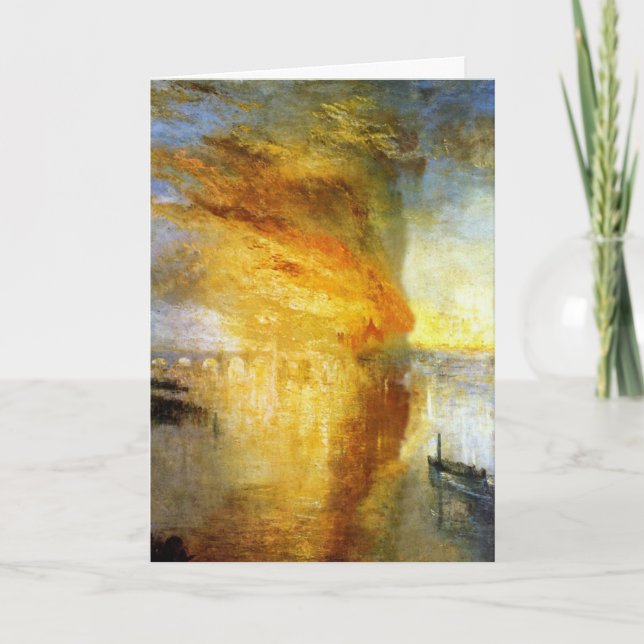 Bränningen av husen av Lords och allmänningar Kort (Framsida)