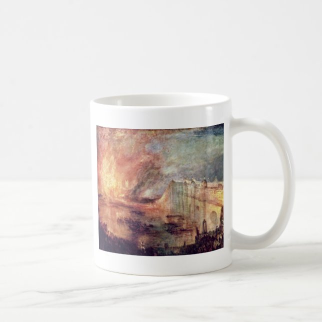 Bränningen av husen av parlamentet av turner kaffemugg (Höger)