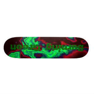 Bränninggrönt Old School Skateboard Bräda 18 Cm