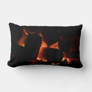 Bränningsloggar för brandklot-vinter lumbarkudde