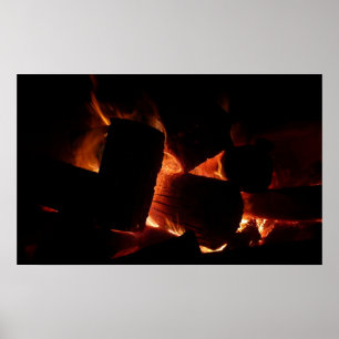 Bränningsloggar för brandklot-vinter poster
