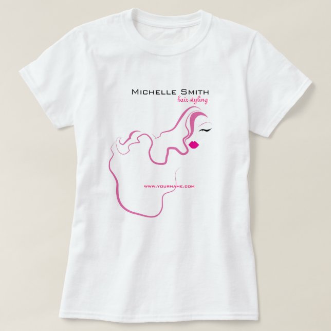 Brännmärka för Hairstyling för hår för älskvärd T-shirt (Design framsida)