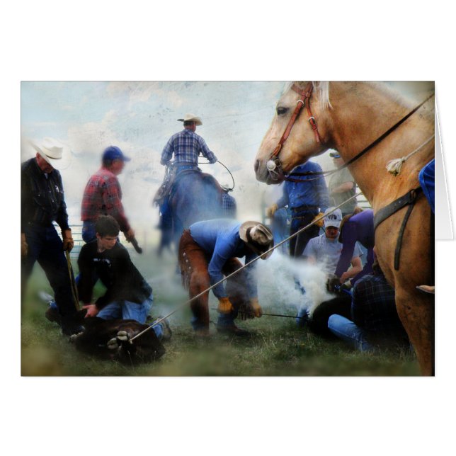 Brännmärka för Montana ranch Hälsningskort (Framsidan Horizontal)