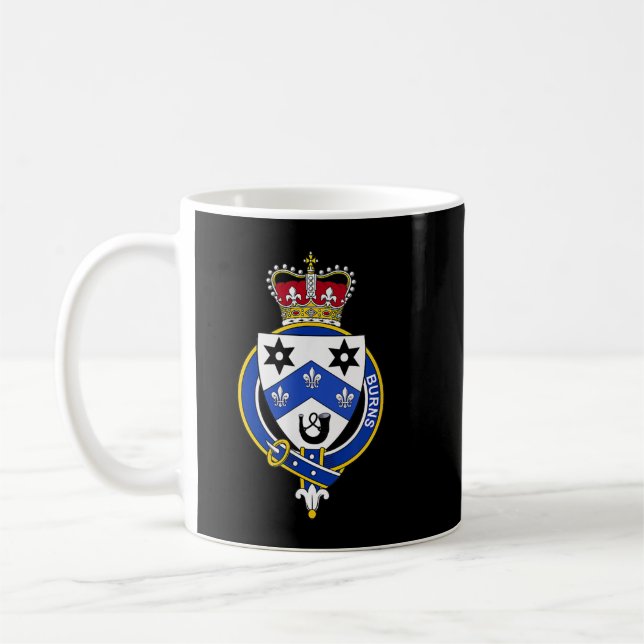 Bränns Jackande av Arm Family Crest Kaffemugg (Vänster)