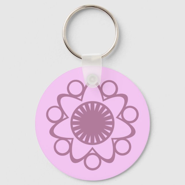 Bränns med Life Flower Keychain, Lavender Nyckelring (Framsida)