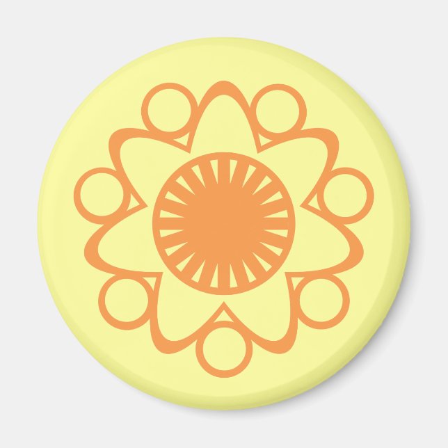 Brännvidd med Life Flower Magnet, Orange Magnet (Framsidan)