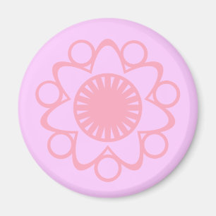 Brännvidd med Life Flower Magnet, Rosa Magnet