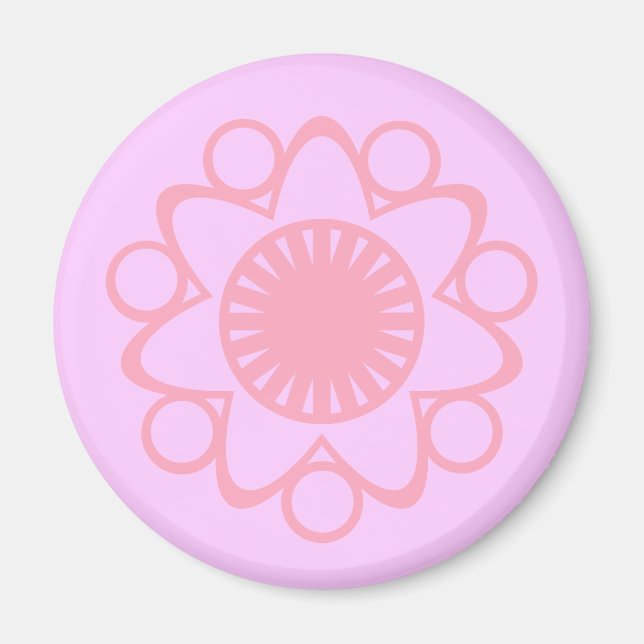 Brännvidd med Life Flower Magnet, Rosa Magnet (Framsidan)