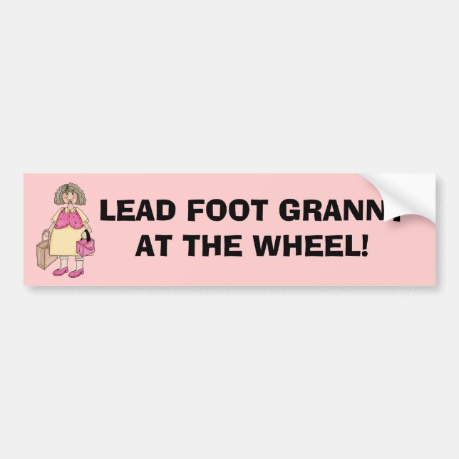 BRANNY PÅ HJULEN! Bumper Sticker Bildekal (Framsidan)