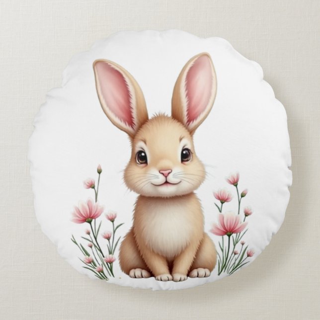 Brans utformning rund kudde (Framsidan)