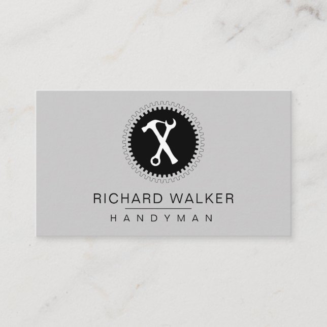 Bransch för snickare för verktyghandymanmekaniker visitkort (Framsida)