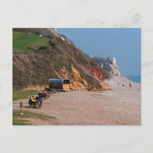 Branscombe Beach i tidig vår Vykort (Framsida)