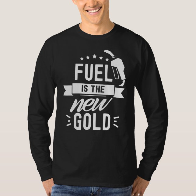Bränsle är priset på gasbensin från nya Guld T Shirt (Framsida)
