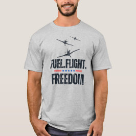 BRÄNSLE FLYGNING FRIHET,Minimalistisk,Rojlig,Luftf T Shirt