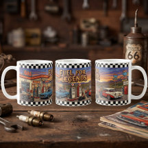Bränsle för legendarisk Vintage Route 66 Bensinsta
