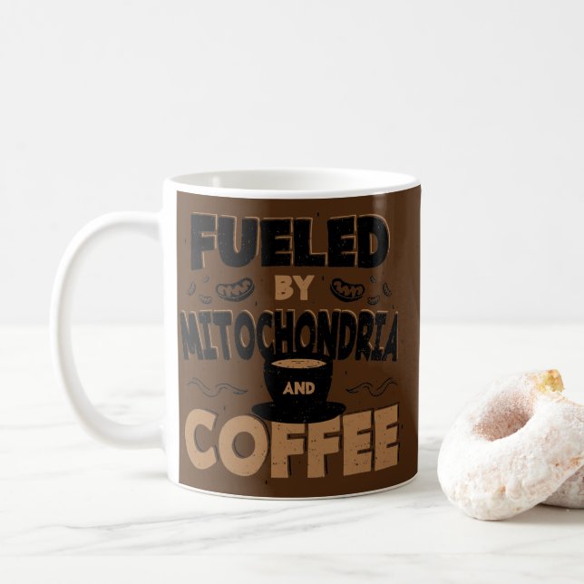 Bränsle från Mitokondria och kaffekaffe  Kaffemugg (Med munk)