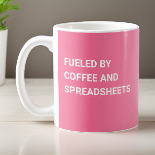 Bränsle genom kaffe och kalkylblad - Rosa av övert Kaffemugg