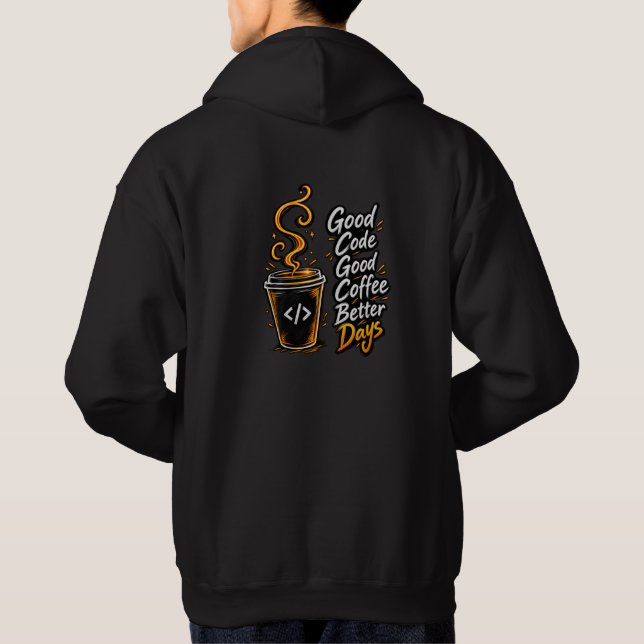 Bränsle idéer med en kaffe hoodie (Baksida)
