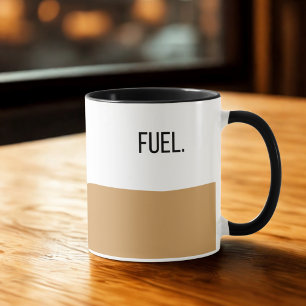 BRÄNSLE. Kaffe Mugg - Lustigt minimalistiskt moder