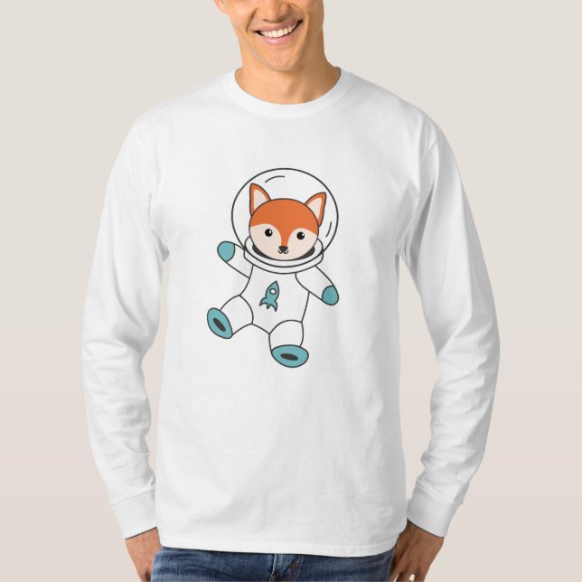 Bränslen flyger i rymden som en astronaut-rakett t shirt (Framsida)