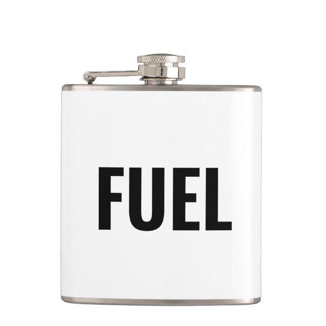 Bränslets svarta och vita minsta kolv av coola fickplunta (Framsidan)