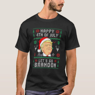 Branson Brandon Trump Santa Lycklig 4th of J T Shirt