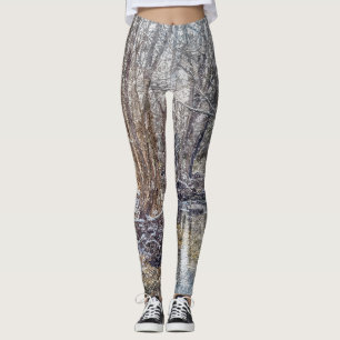 Branson Fall Bäck Winter Snö Painterly Leggings