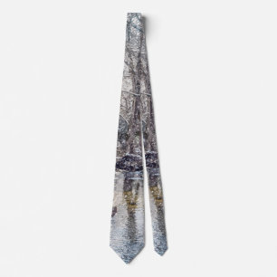 Branson Fall Bäck Winter Snö Painterly Neck Tie Slips