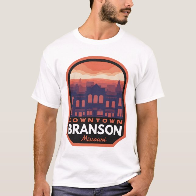 Branson Missouri Historic Downtown T Shirt (Framsida)