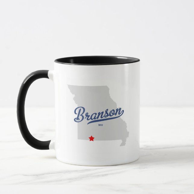 Branson Missouri MO skjorta Mugg (Vänster)