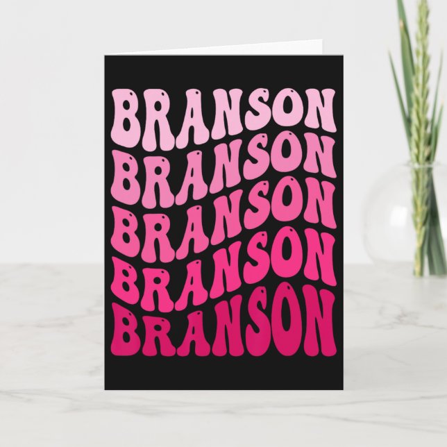 Branson Missouri Semester Souvenir Retro Grafik  Kort (Framsida)