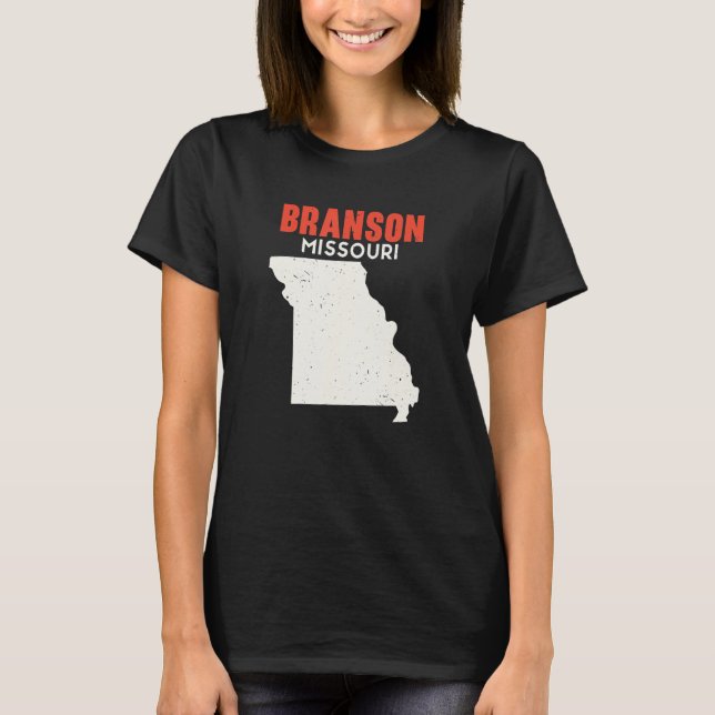 Branson Missouri USA State America Travel Missouri T Shirt (Framsida)