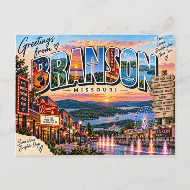 Branson Missouri vykort (Framsida)