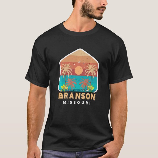 Branson Vacation Missouri Camping Travel Hiking Na T Shirt (Framsida)