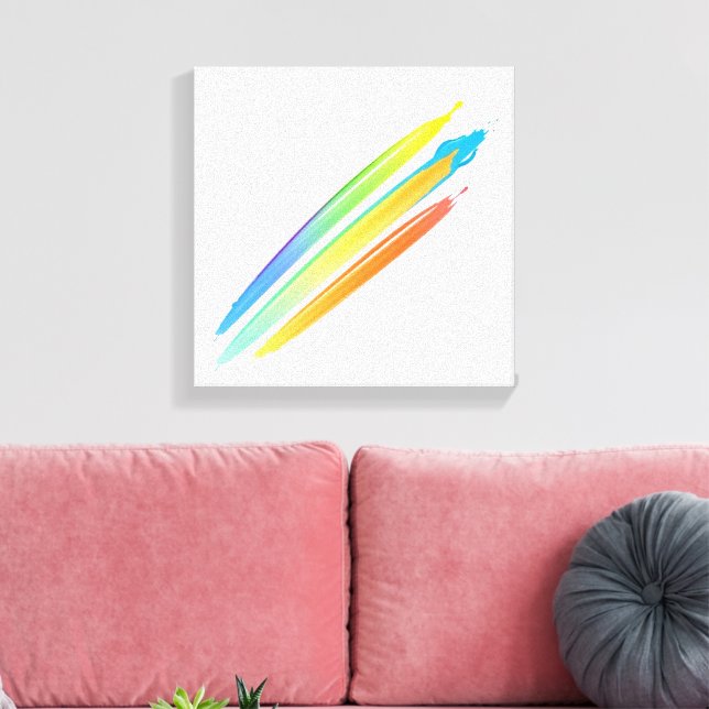 Brant Brushstroke Art Stänk Canvastryck (Insitu (Vardagsrum))