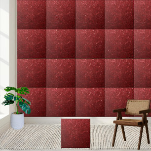 Brant Chic Red Sparkling Glitter Ceramic Tile Kakelplatta