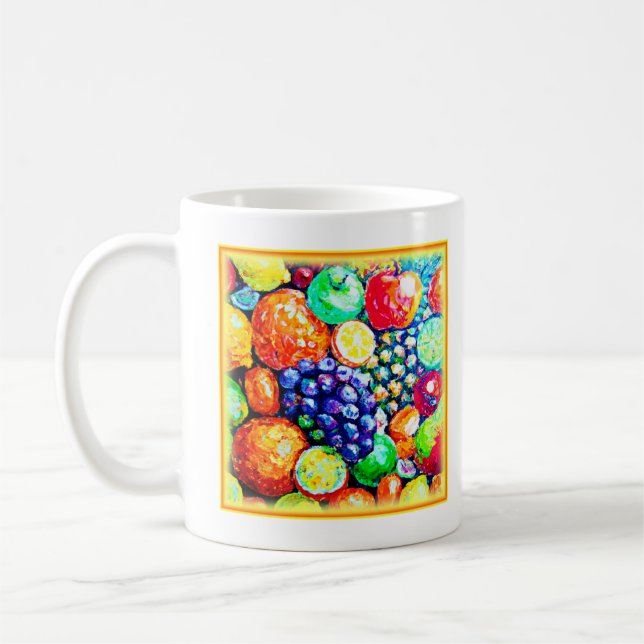 Brant Färg av frukt. Köp nu Kaffemugg (Vänster)