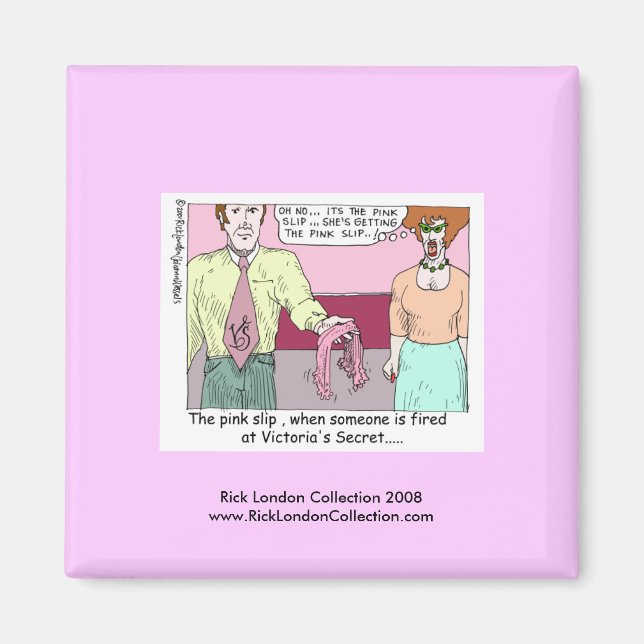 Bränt från Victoria Secret Tecknad Magnet (Framsidan)