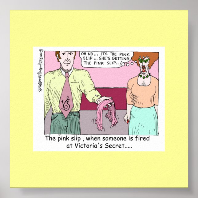 Bränt från Victoria Secret Tecknad Poster (Framsidan)