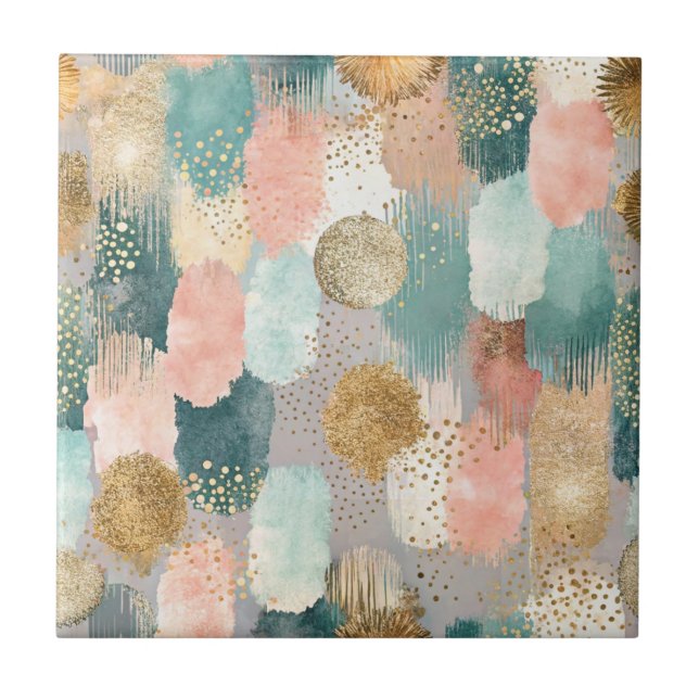 Brant Lodrät Brushstroke Mönster (2) Kakelplatta (Framsidan)