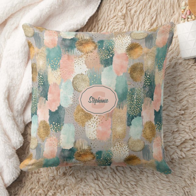 Brant Lodrät Brushstroke Mönster (2) Kudde (Filt)