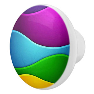 Brant och Roligt Keramisk kabinett, knopp/ Dra Knopp