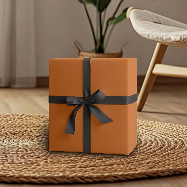 Bränt orange enfärgad | Klassisk | Elegant Presentpapper (Skapare uppladdad)