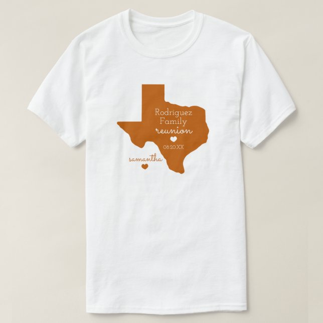 Bränt Orange i Texas Family Reunion T Shirt (Design framsida)