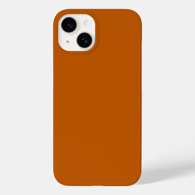 Bränt orange iPhone 14-fodral (Baksida)