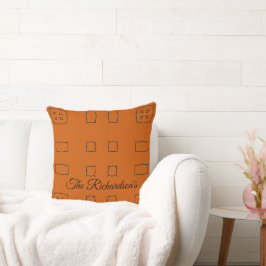 Bränt Orange Personlig Geometrisk Enkel Sängkläder Kudde