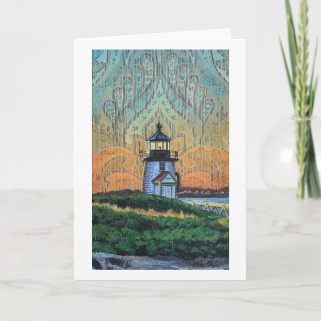 Brant Point Lighthouse-målning, Nantucket, MORSA Kort (Framsida)