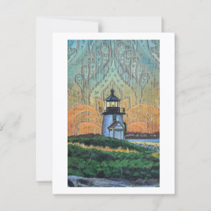Brant Point Lighthouse-målning, Nantucket, MORSA Vykort