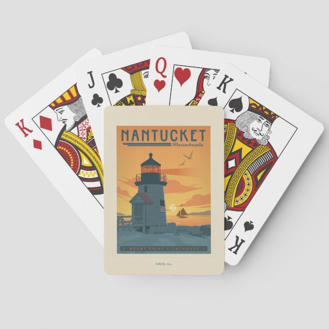 Brant Point Lighthouse | Nantucket MORSA Casinokort (Baksidan)
