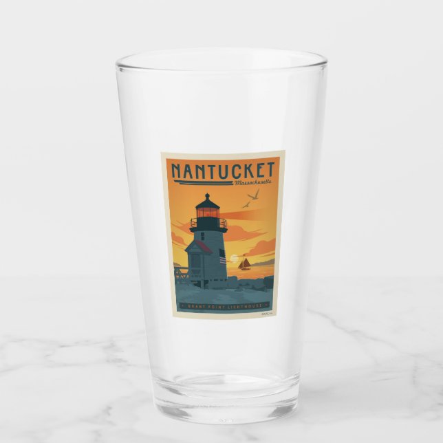 Brant Point Lighthouse | Nantucket MORSA Glaskopp (Framsida)